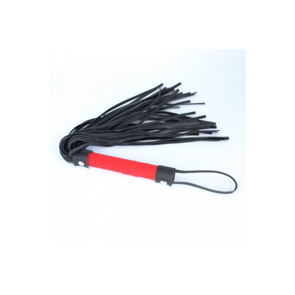 БДСМ игрушки - Флоггер DS Fetish Flogger black/red suave