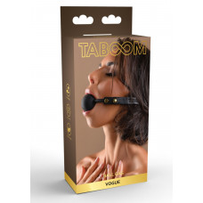 Кляп-кулька з золотою фурнітурою Taboom Ball Gag, чорний