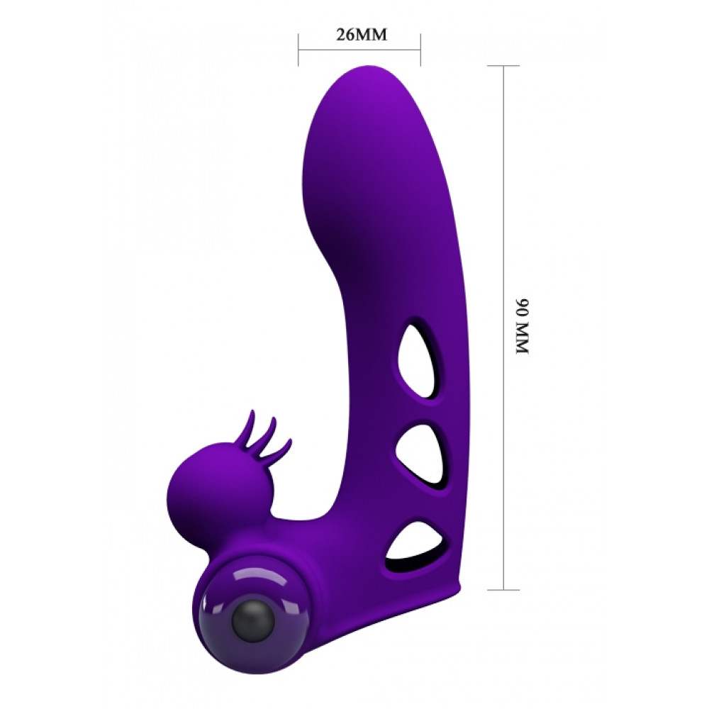  - Клиторальный стимулятор на палец Pretty Love - Orlando Finger Violet, BI-014836-1 7