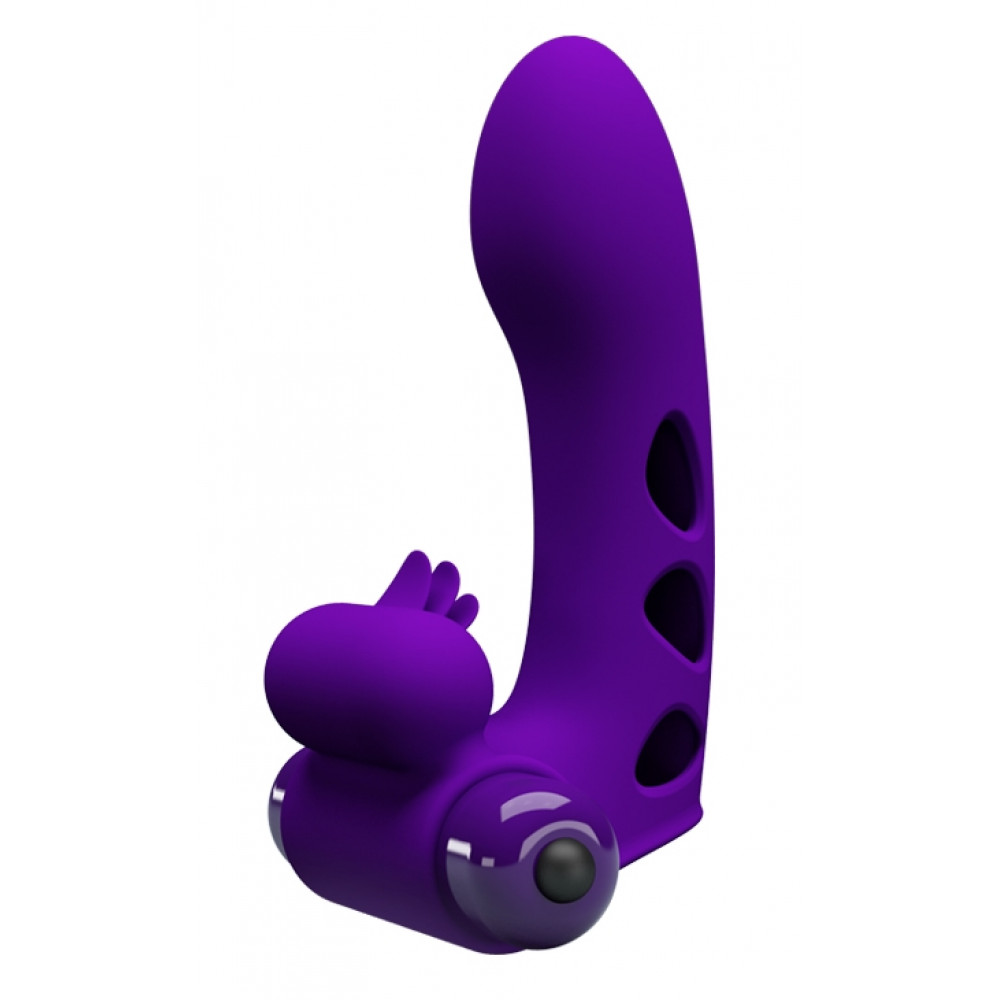  - Клиторальный стимулятор на палец Pretty Love - Orlando Finger Violet, BI-014836-1 1