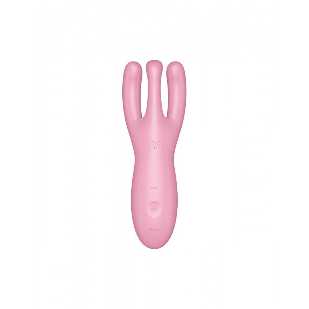 Клиторальный вибратор - Клиторальный смарт-вибратор Satisfyer Threesome 4 Pink с тремя пальчиками 3