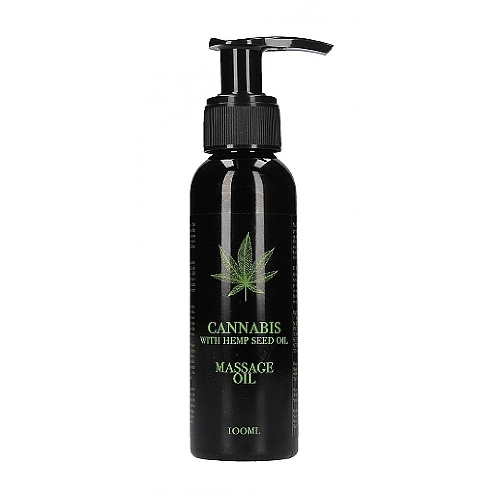 Лубриканты - Массажное масло Cannabis With Hemp Seed Oil - Massage Oil, 100 мл