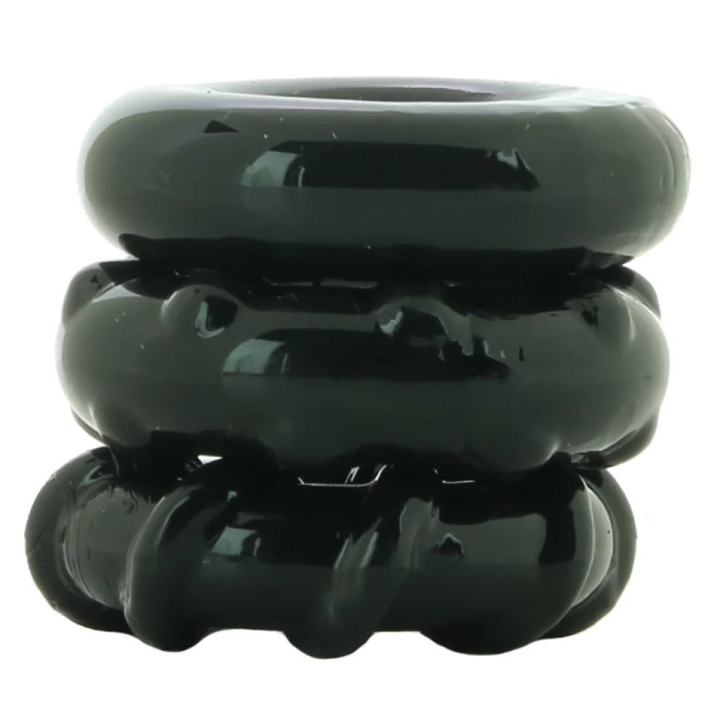 Разное - Набор эрекционных колец NS Novelties Renegade Dyno Cock Rings, черные, 3 шт 3