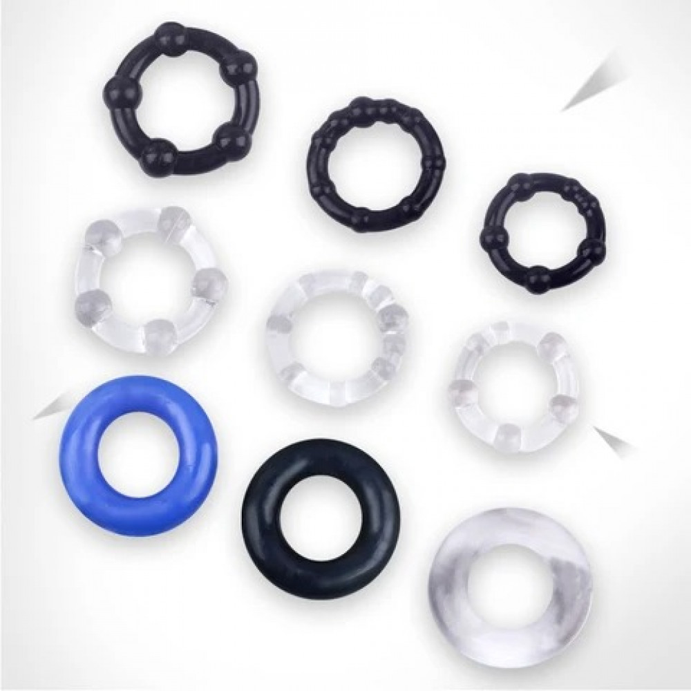 Разное - Набор эрекционных колец NS Novelties Renegade Dyno Cock Rings, черные, 3 шт 5