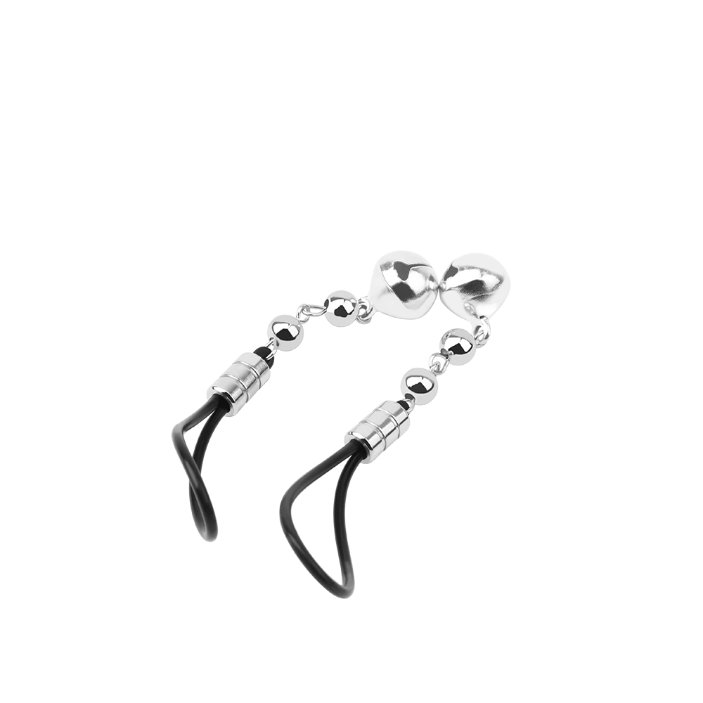 Разное - Набор зажимов для сосков и гениталий Chisa Sins с колокольчиками и цепочкой, серебристые 3