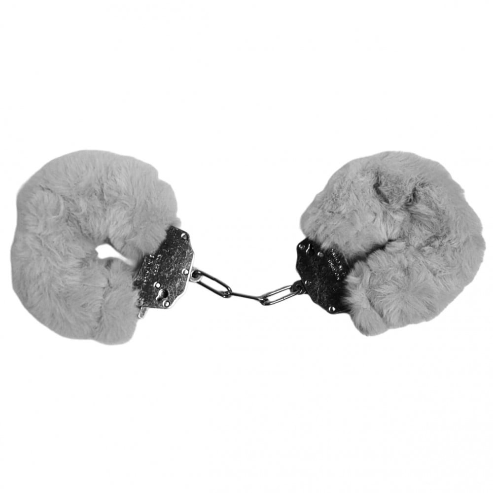 Разное - Наручники DS Fetish Plush handcuffs, металл с мехом, серые