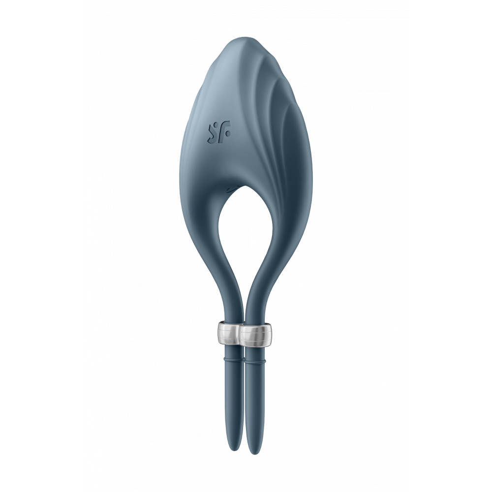Разное - Регулируемое эрекционное кольцо с вибрацией SATISFYER DUELIST DARK синий