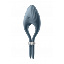 Регульована ерекційна каблучка з вібрацією SATISFYER DUELIST DARK синій