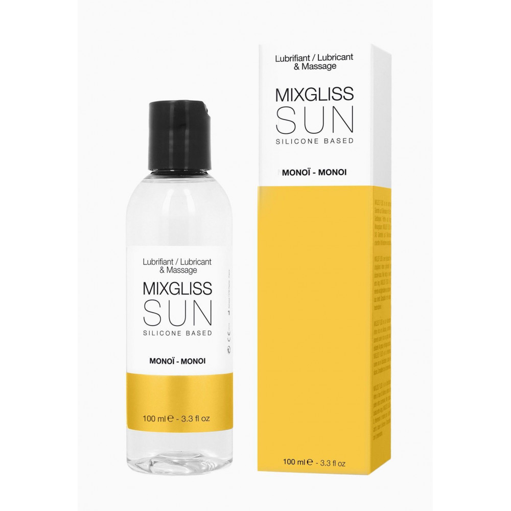 Смазки на силиконовой основе - Лубрикант на силиконовой основе MixGliss SUN MONOI (100 мл) с ароматом масла Монои