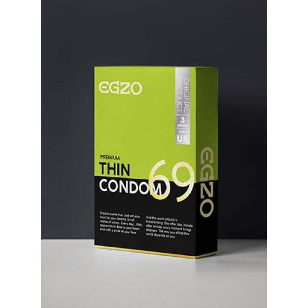 Презервативы - Тонкие презервативы EGZO Thin (упаковка 3 шт)