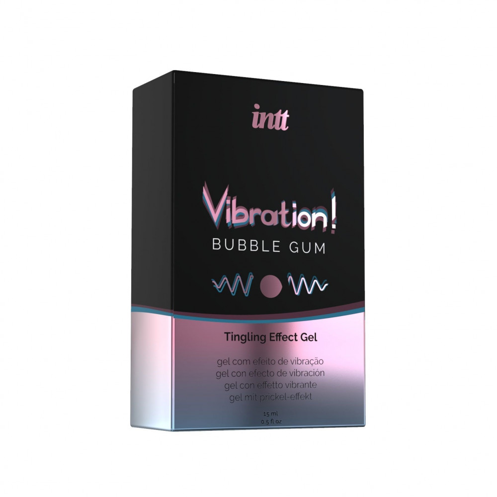 Женские возбудители - Жидкий вибратор Intt Vibration Bubble Gum (15 мл), густой гель, очень вкусный, действует до 30 минут 1