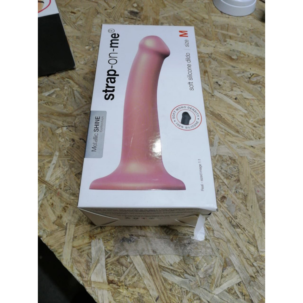 Секс игрушки - Насадка для страпона Strap-On-Me Mono Density Dildo Rose M (мятая упаковка!!!) 1