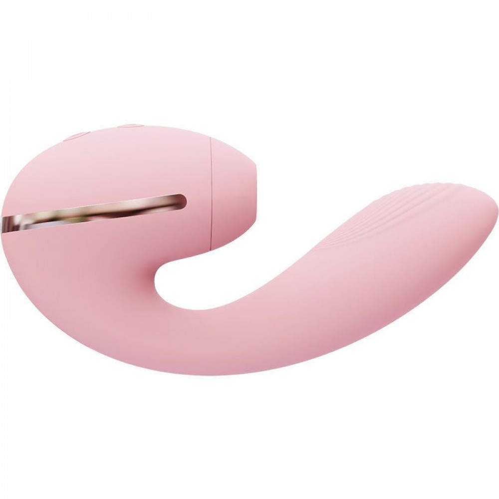 Вибраторы вакуумные - Вакуумный вибратор KISTOY Tina Mini Pink, вагинально-клиторальный