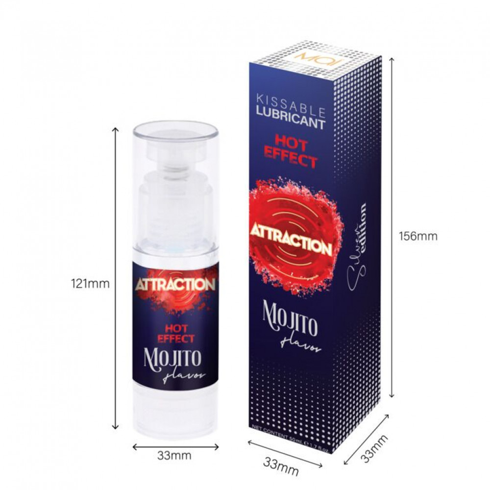 Оральные смазки - Смазка для орального секса с согревающим эффектом MAI Attraction Heat Mojito (50 мл) 2