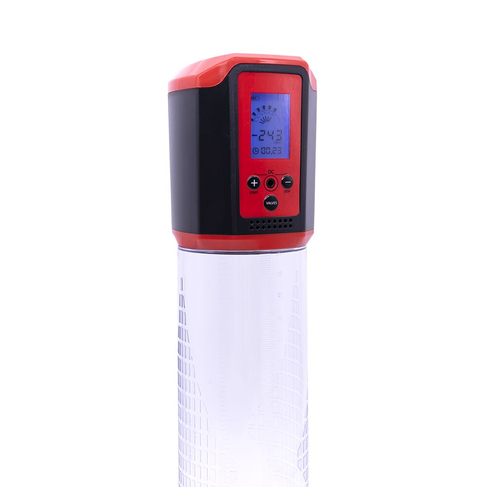  - Автоматическая вакуумная помпа Men Powerup Passion Pump Red, LED-табло, перезаряжаемая, 8 режимов 2