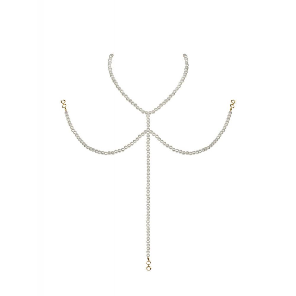 Интимные украшения - Ожерелье под жемчуг на декольте Obsessive A757 necklace pearl