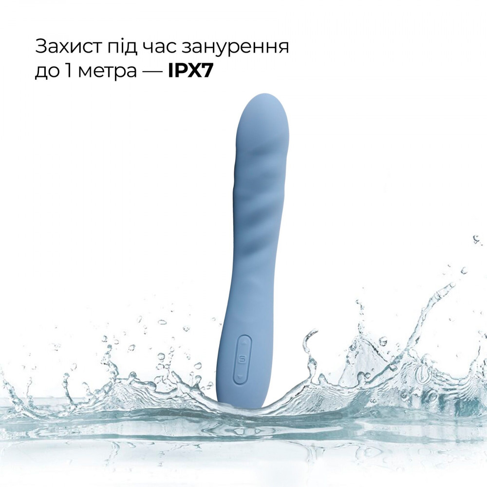 Классический вибратор - Смарт-вибратор с пульсацией Svakom Ava Neo Cornflower Blue, 15 режимов работы, водонепроницаемый 7