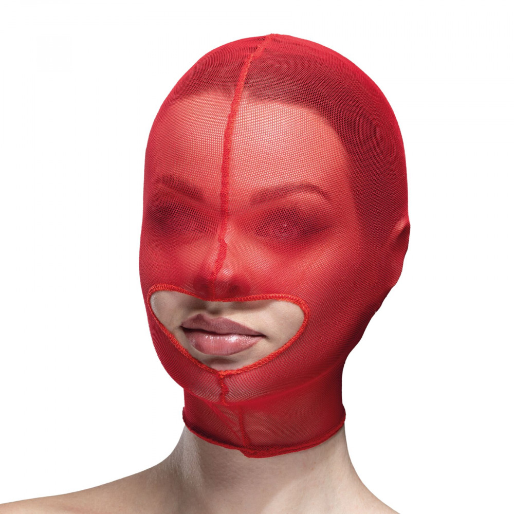 Маски - Маска сетка с открытым ртом Feral Feelings - Hood Mask Red