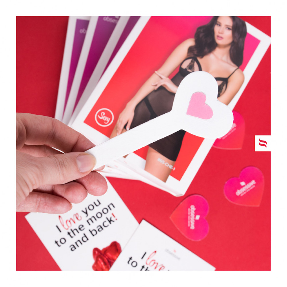 Разное - Сорочка с открытой грудью, стринги в комплекте Obsessive Lacrisia черный, XS/S 8