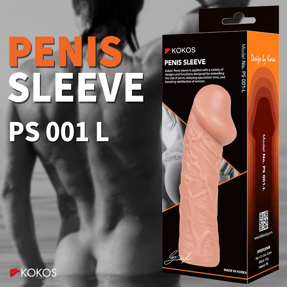 Эрекционные кольца без вибрации - Насадка на член Kokos Penis Sleeve PS 001 L 3