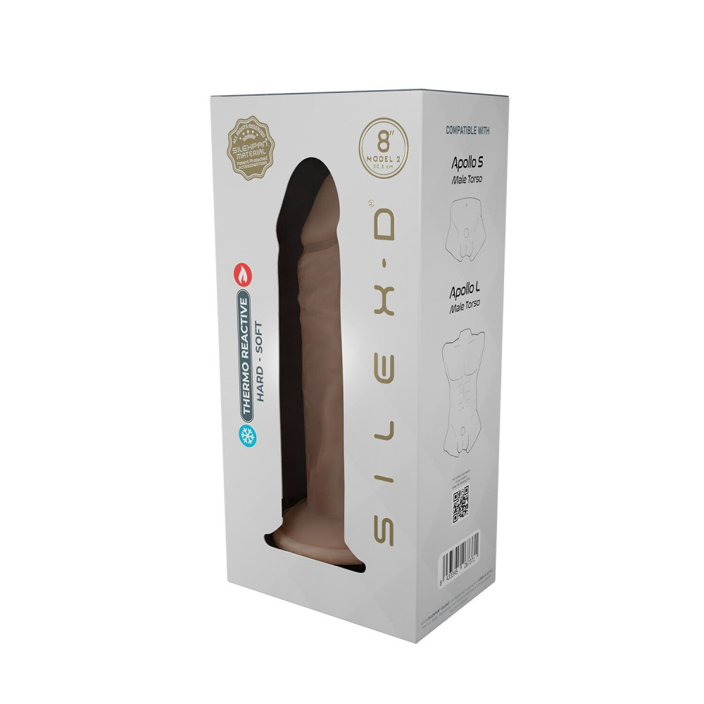 Фалоімітатор - Фалоімітатор SilexD Flesh (MODEL 2 size 8in) Liquid Silicone, підходить для Apollo S та L 5