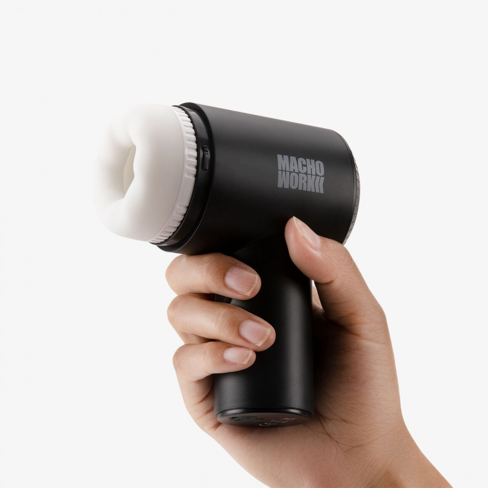 Мастурбаторы с вибрацией - Мастурбатор для головки члена Otouch MACHO WORK 2, пульсация и посасывание, 10 режимов 10