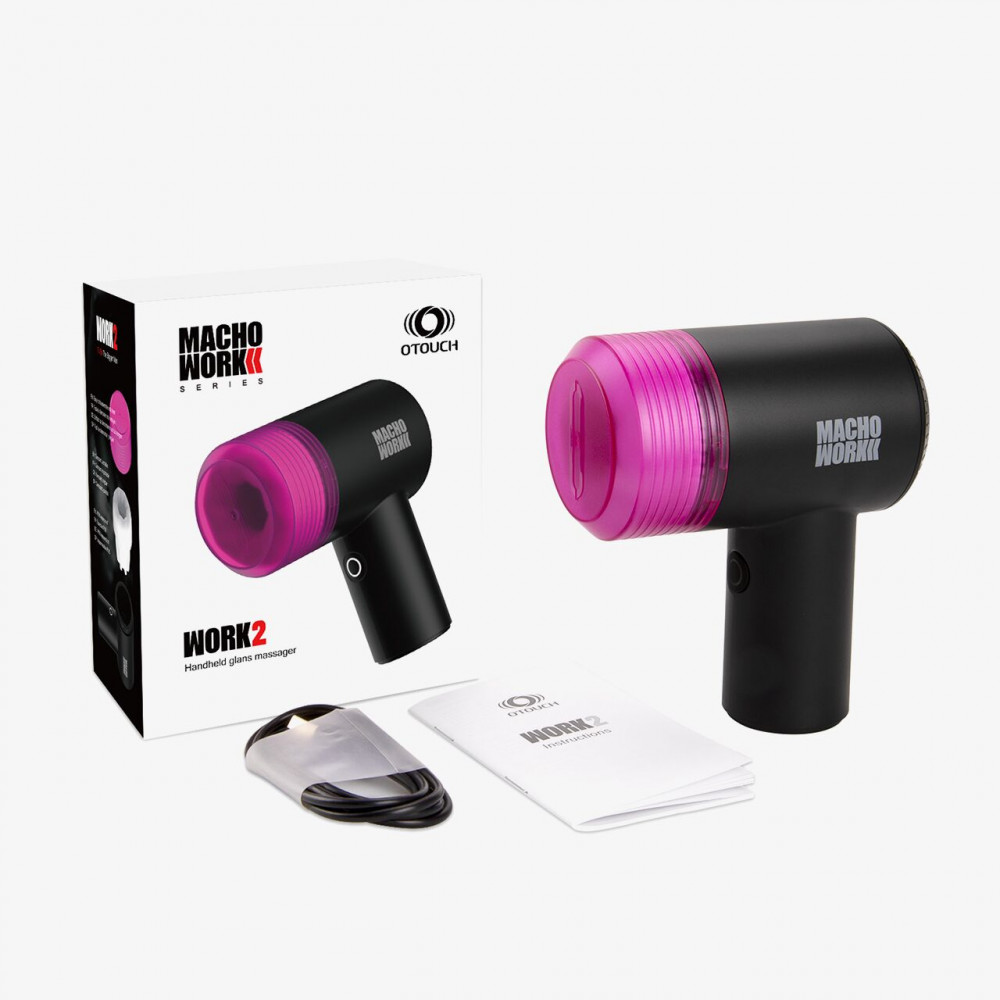 Мастурбаторы с вибрацией - Мастурбатор для головки члена Otouch MACHO WORK 2, пульсация и посасывание, 10 режимов 7