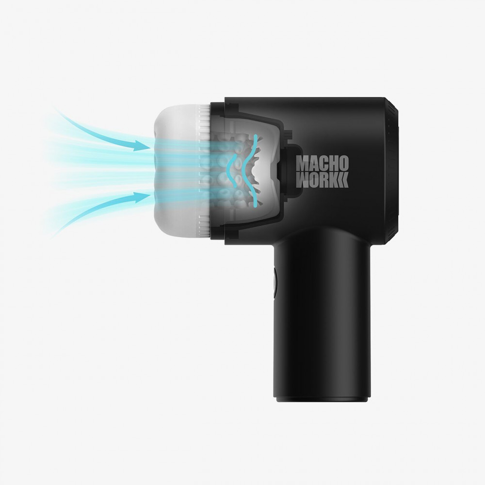 Мастурбаторы с вибрацией - Мастурбатор для головки члена Otouch MACHO WORK 2, пульсация и посасывание, 10 режимов 3