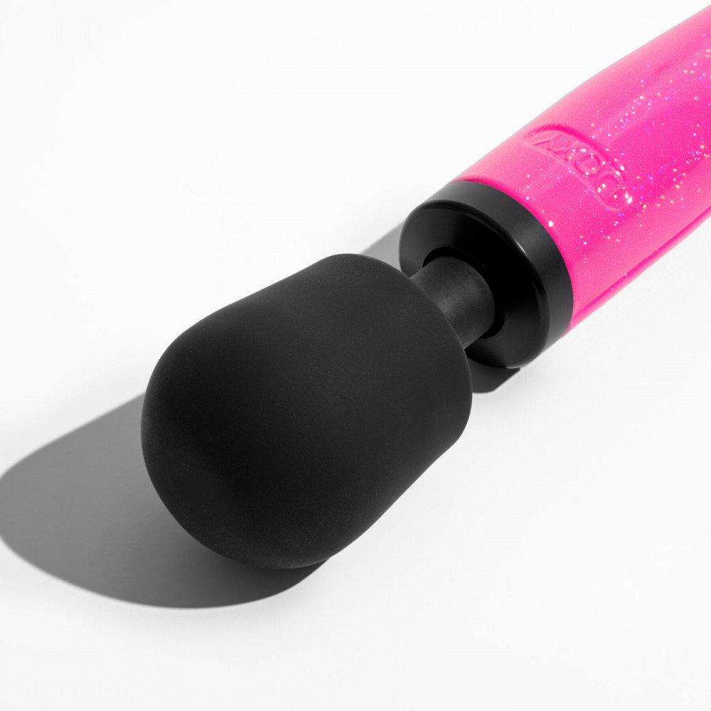 Для LGBTQ+ - Вібромасажер DOXY Die Cast Massager Hot Pink, дуже потужний, живлення 220В, металевий корпус 2