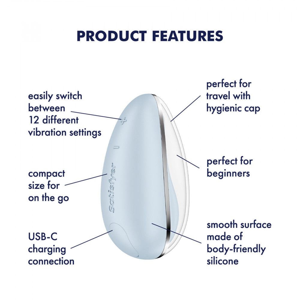 Вібропулі та міні-вібратори - Вібратор Satisfyer Drop To Go Blue 6