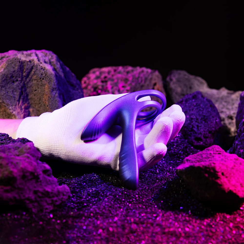 Ерекційні кільця з вібрацією - Ерекційне віброкільце Hueman - Infinity Ignite Vibrating Cock Ring 9