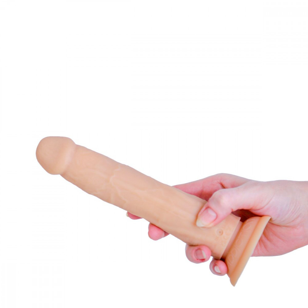 Фаллоимитаторы - Фаллоимитатор с ротацией и пульсацией Naked ADDICTION 8″ Rotating & Thrusting Dong - Vanilla 12