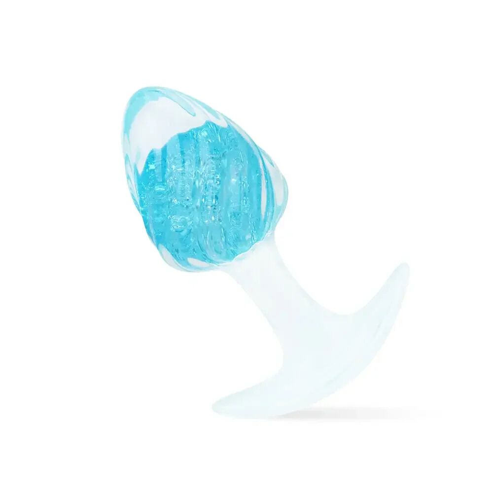 Анальные игрушки без вибрации - Анальная пробка Liebe Seele Icecream-shaped Crystal Anal Plug - Blue Medium