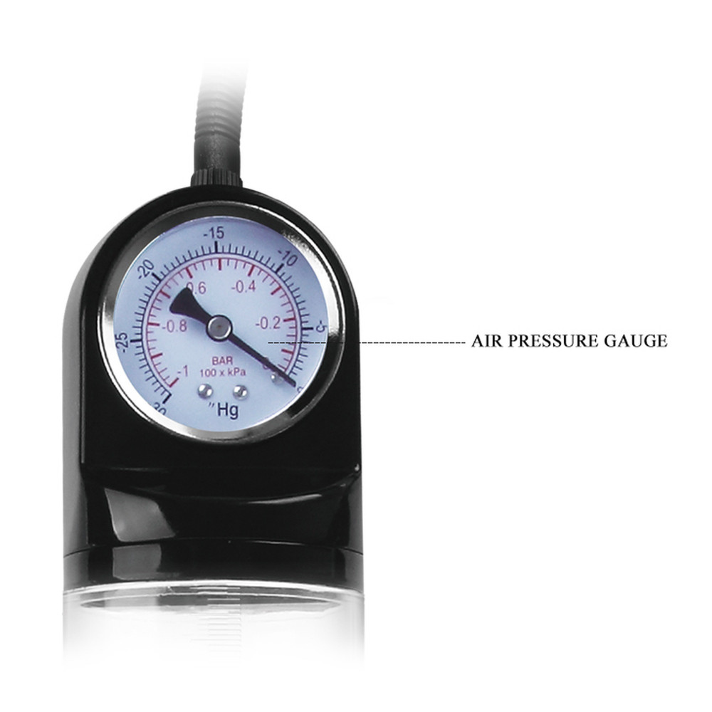 Помпы - Вакуумная помпа для члена Pretty Love Alexander с барометром, прозрачная, 29 х 7 см 3