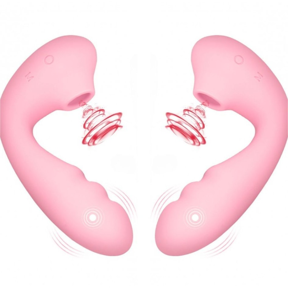 Різне - Вібратор вакуумний з подвійною стимуляцією BeYourLover Tara X на пульті керування, рожевий 2