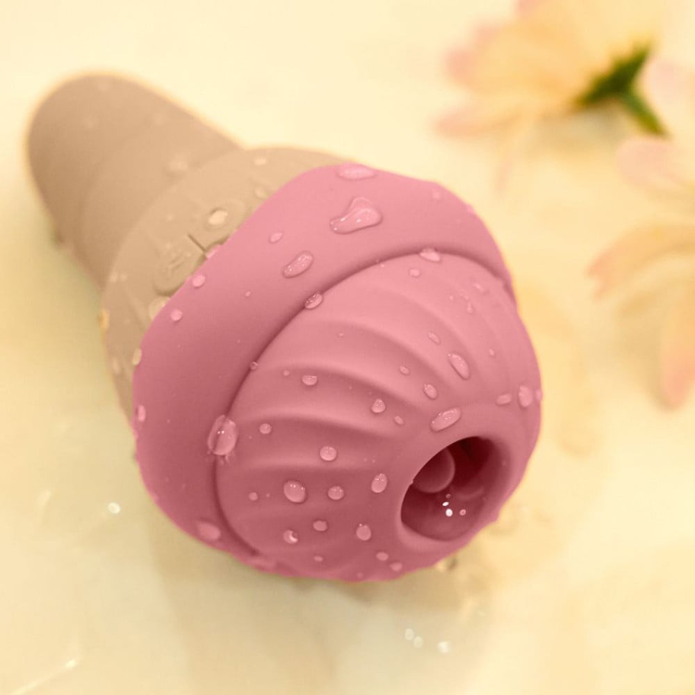 Різне - Вібратор та вакуумний стимулятор з язичком Sweet Em 0067F у формі морозива 3