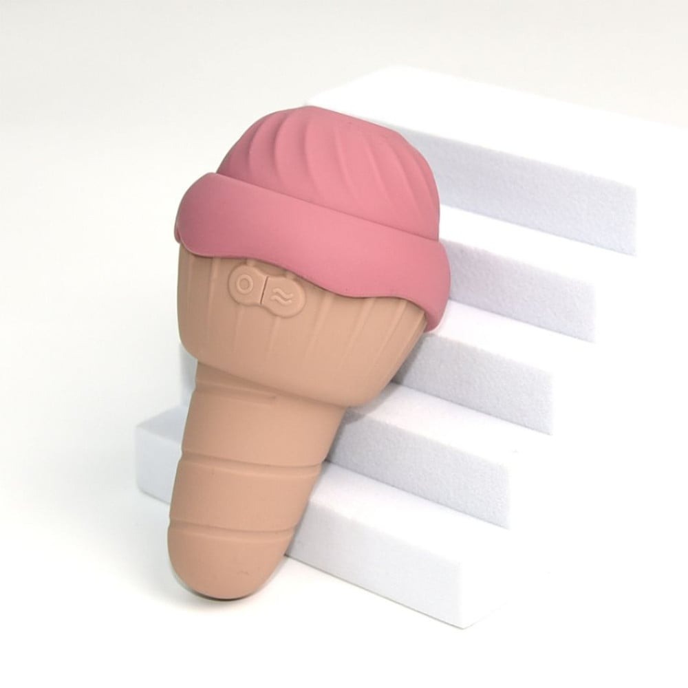 Різне - Вібратор та вакуумний стимулятор з язичком Sweet Em 0067F у формі морозива 8