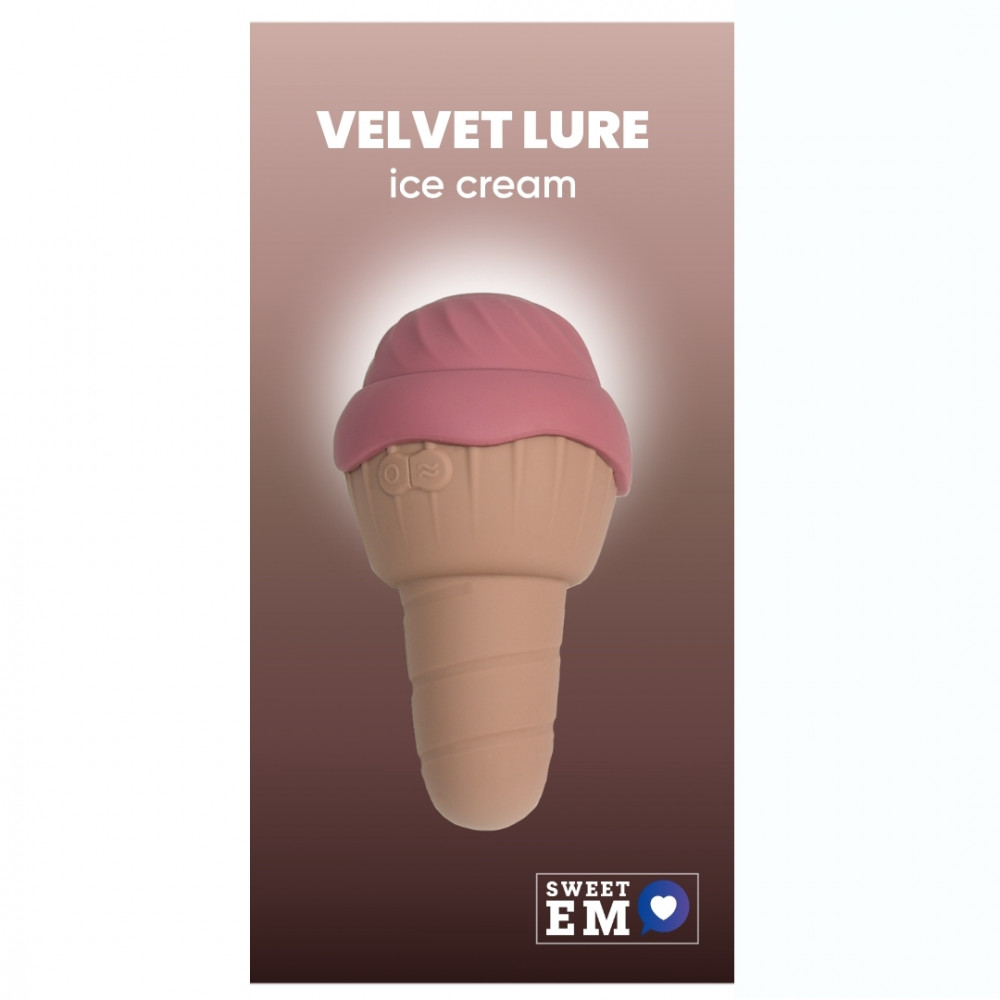 Різне - Вібратор та вакуумний стимулятор з язичком Sweet Em 0067F у формі морозива