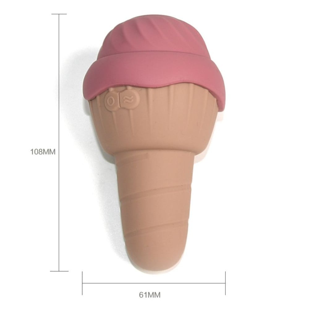 Різне - Вібратор та вакуумний стимулятор з язичком Sweet Em 0067F у формі морозива 9