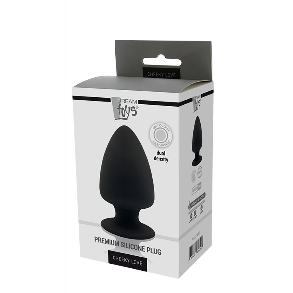 Анальная пробка - Термоактивная анальная пробка PREMIUM SILICONE PLUG M BLACK 1