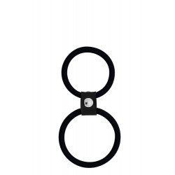 Эрекционное кольцо MENZSTUFF DUAL RINGS, BLACK