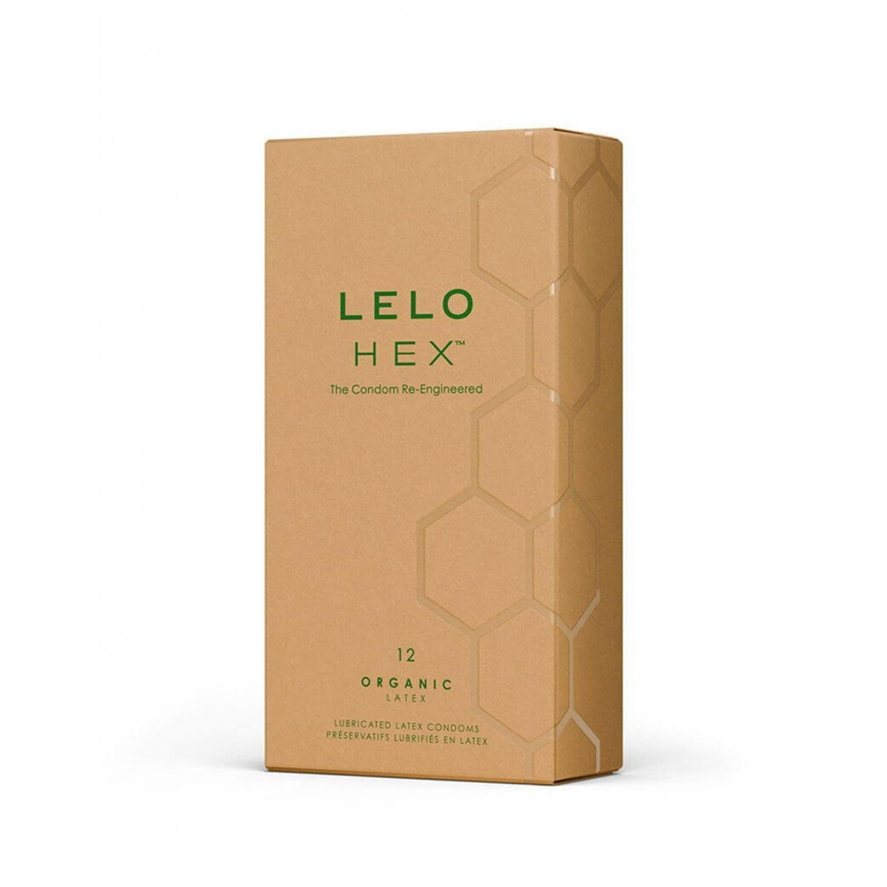 Секс игрушки - Презервативы LELO HEX Condoms Organic 12 Pack, тонкие и суперпрочные (мятая упаковка!!!)