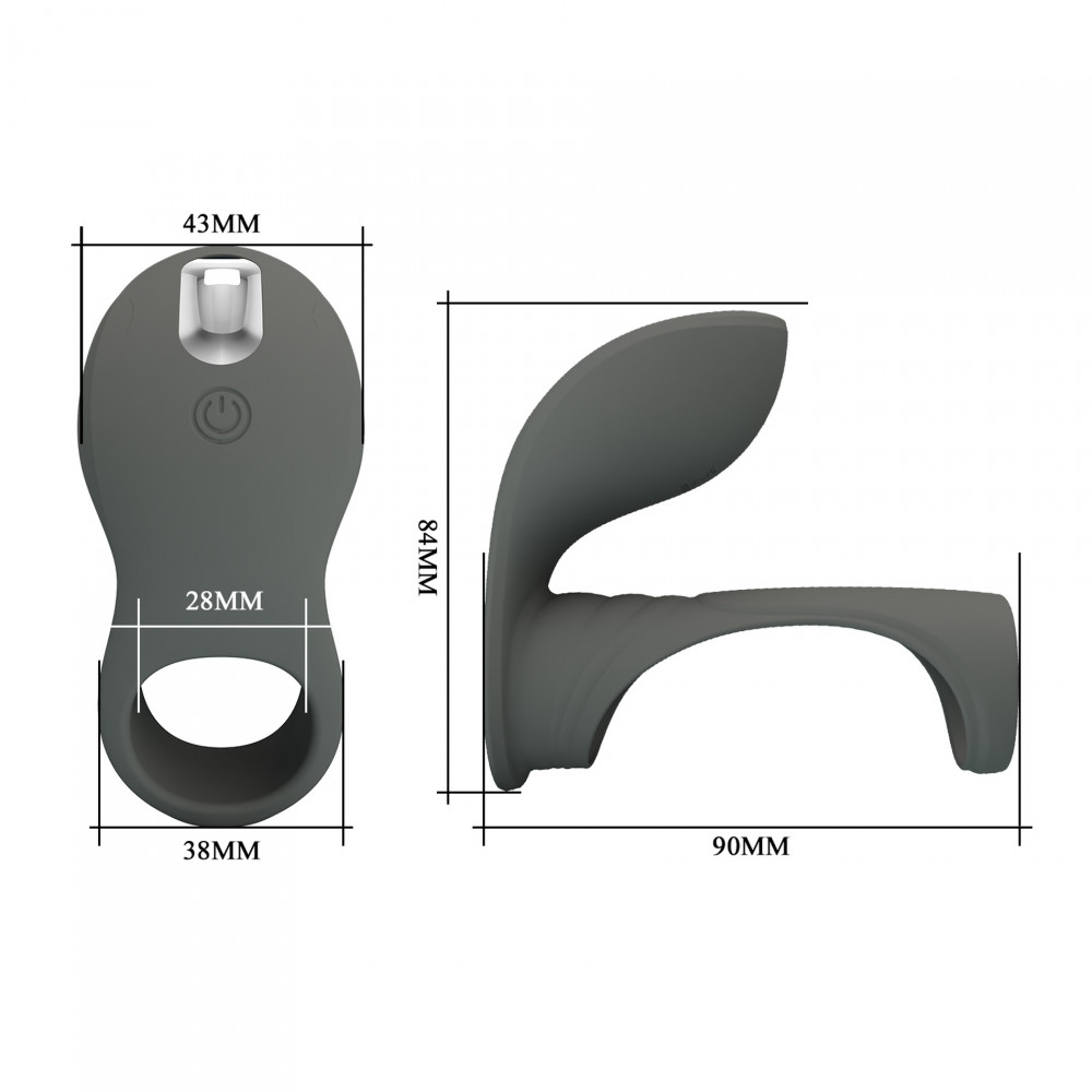 Різне - Насадка з вібрацією Pretty Love - MASTER RING GRAY, BI-210199-1 5