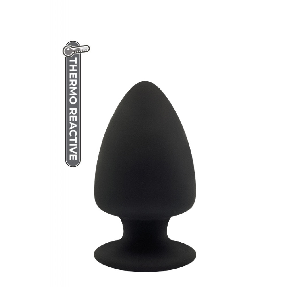 Анальная пробка - Термоактивная анальная пробка PREMIUM SILICONE PLUG M BLACK