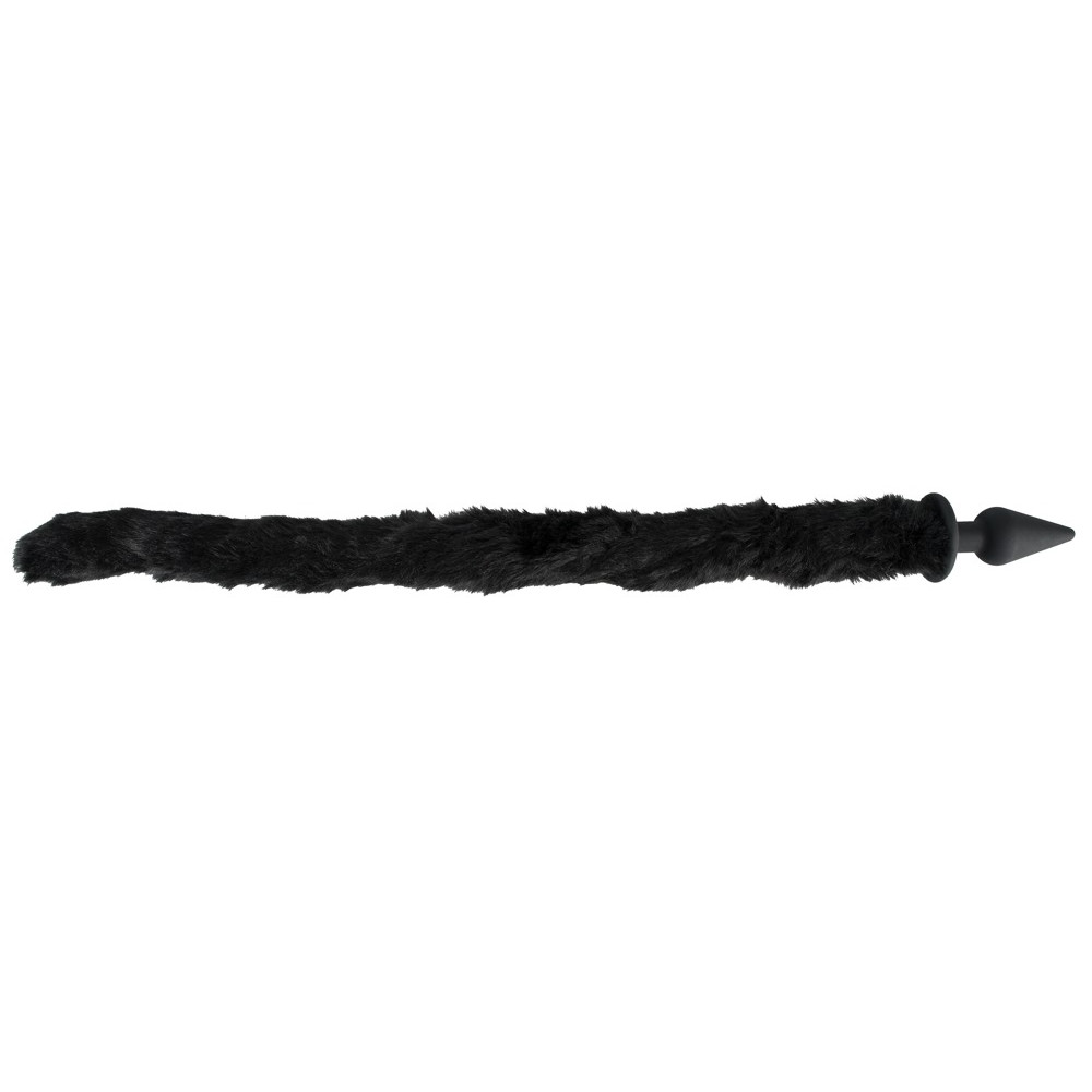 Анальная пробка - Анальна пробка с гибким хвостом Bad Kitty чорна, 3.5 х 73 см 6