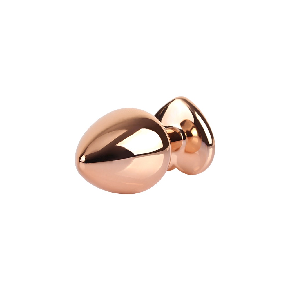 Анальные игрушки без вибрации - Анальная пробка золотая CHISA MATRIX MONT с золотым камнем в форме сердца, размер M 4