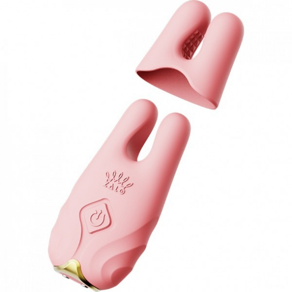 Секс игрушки - Беспроводные смарт вибрирующие зажимы для сосков ZALO Nave Vibrating Nipple Clamps розовый 2