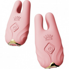 Беспроводные смарт вибрирующие зажимы для сосков ZALO Nave Vibrating Nipple Clamps розовый