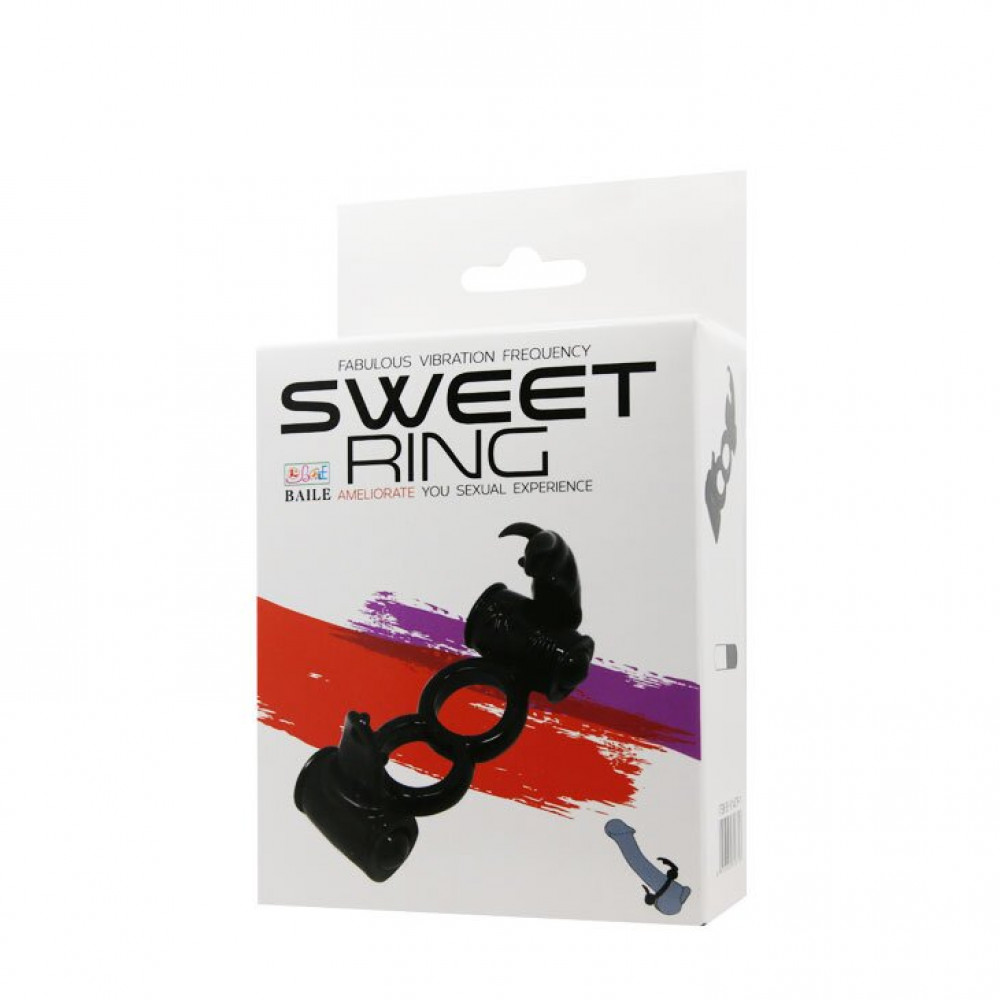 Різне - Ерекційне вібро кільце з стимулятором клітора Sweet RING, BI-014079-1 8