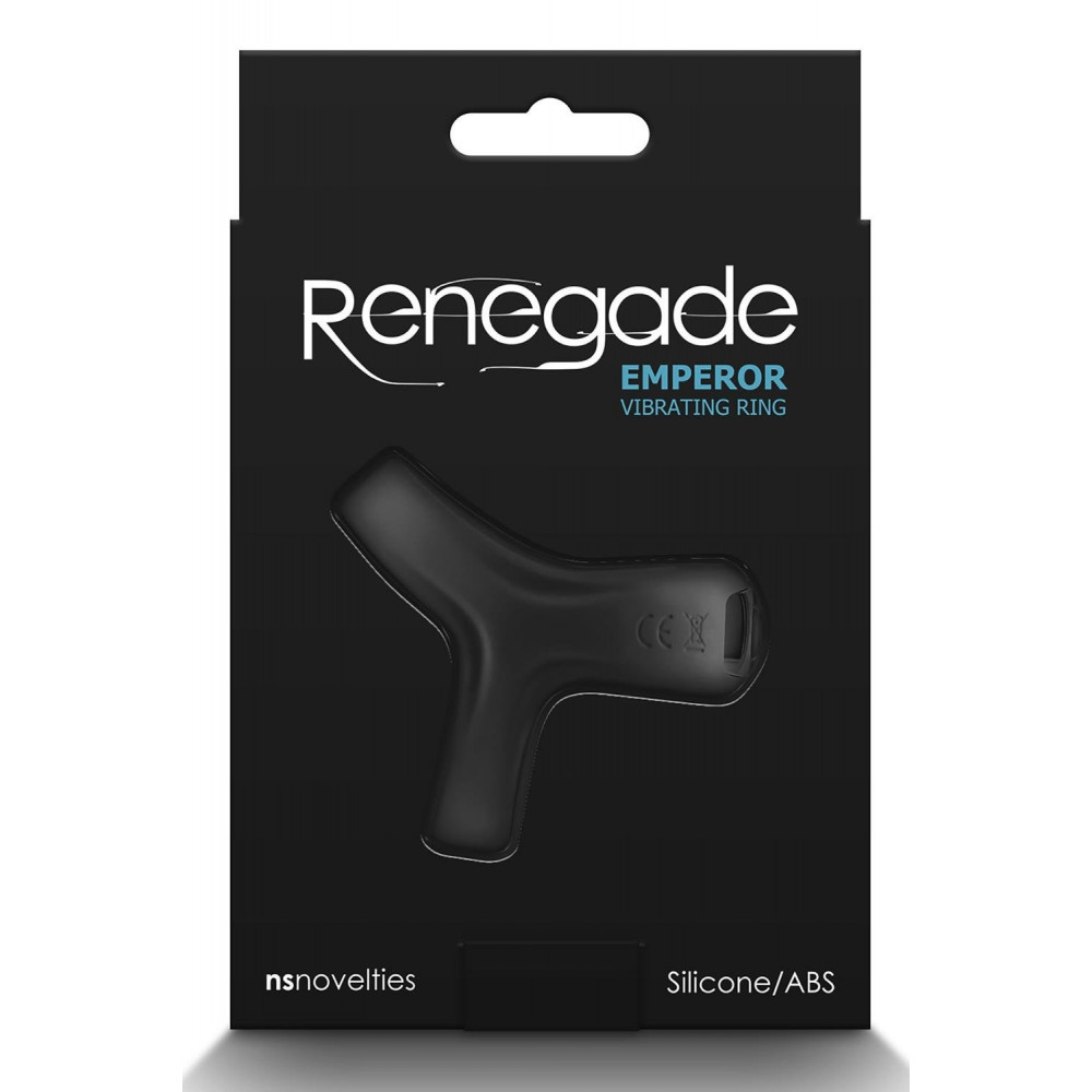 Эрекционные кольца с вибрацией - Эрекционное виброкольцо NS Novelties Renegade, черное 3